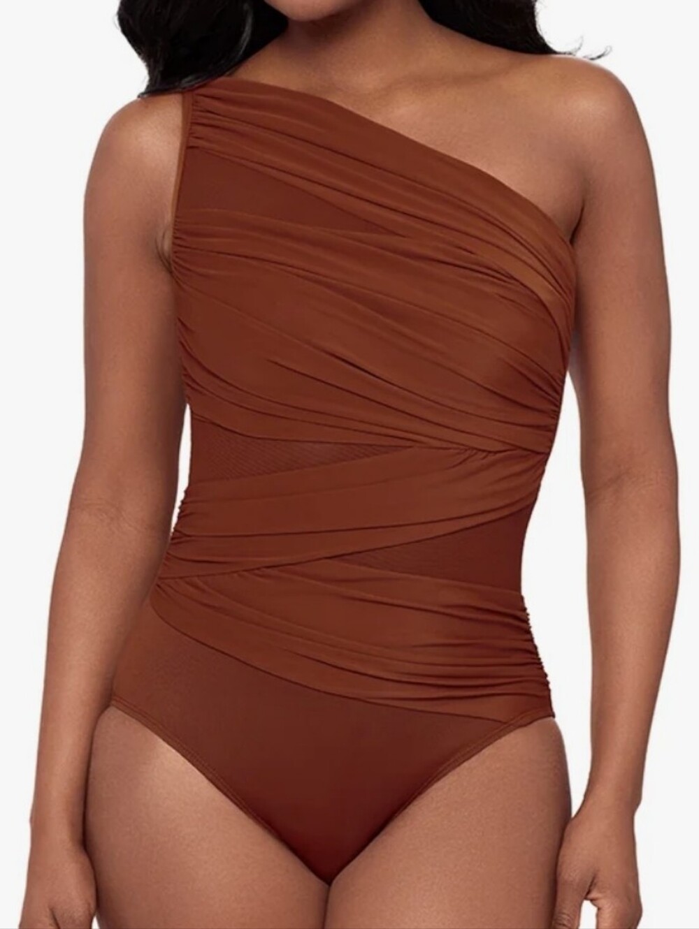 Miraclesuit Women's Network Jena One Piece Swimsuit Copper Sz US 14 NWT